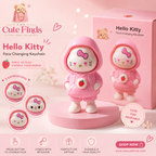 Hello Kitty Face-Changing Pink Hoodie Keychain